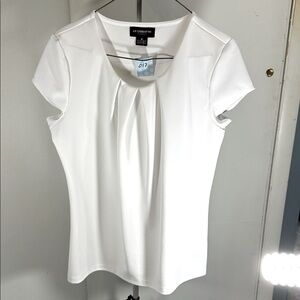 Liz Claiborne Career Classic White Women's Blouse medium EUC